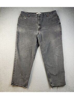 Vintage Levi's 560 Jeans 48x32 Black Loose Tapered Leg Faded Y2K Grunge Denim